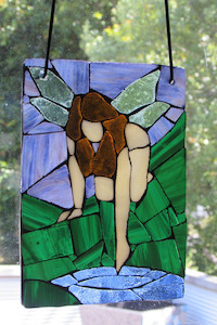 Products: Fairy stained glass mosaic suncatcher Mainlymosaics