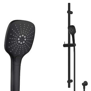 ELEMENTI SPLASH PLUS SQUARE / ION SLIDE SHOWER 900MM 3 FCT - BLACK