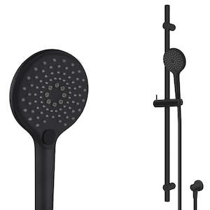 ELEMENTI SPLASH PLUS ROUND SLIDE SHOWER 900MM 3 FCT - BLACK