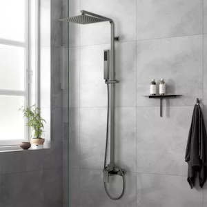 FUSION 3 in 1 RAIN SHOWER SET - GUNMETAL GREY