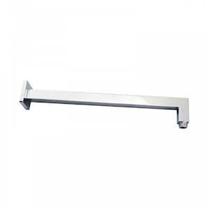 Shower Arms: FUSION SQUARE WALL MOUNT SHOWER ARM 400MM - 2 COLOURS