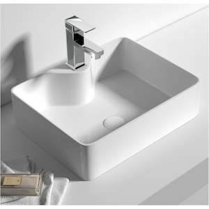 Basins: COUNTER TOP BASIN | GLOSS WHITE | 480x370x130MM