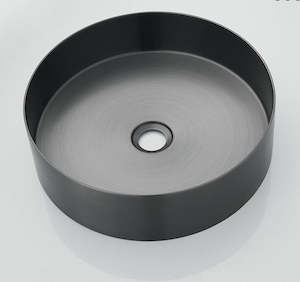 OPAL 400MM ROUND STAINLESS STEEL VESSEL BASIN - BLACK