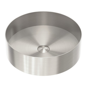 OPAL 400MM ROUND STAINLESS STEEL VESSEL BASIN - BRUSHED STAINLESS