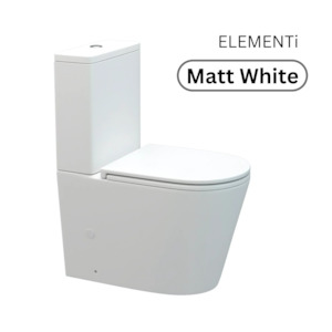Toilet Suites: ELEMENTI GARDA CC BTW TOILET SUITE - MATT WHITE / MATT BLACK