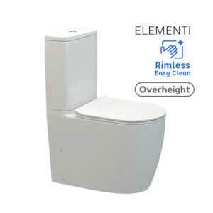 ELEMENTI UNO OVERHEIGHT CC BTW TOILET SUITE | TOP/BOTTOM INLET