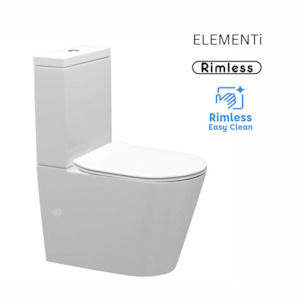 Toilet Suites: ELEMENTI LSPEC CC BTW TOILET SUITE TOP/BOTTOM INLET