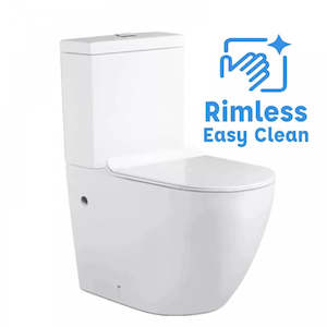 Toilet Suites: SOHO RIMLESS GLOSS WHITE BACK TO WALL TOILET SUITE 690*370*830MM