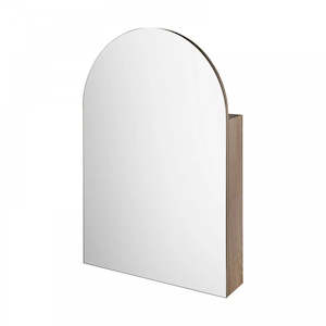 ARCH MIRROR CABINET - NATURAL OAK 610X900MM