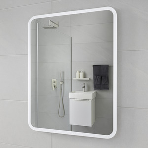 Mirrors And Mirror Cabinets: 600x750MM ZEPHYR FRONT-LIT RECTANGULAR LED MIRROR WITH ROUND EDGES
