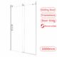 2000mm Frameless Sliding Door Shower Glass- Chrome