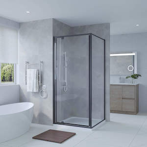 Shower Enclosure Kit: 900X900MM SQUARE SHOWER ENCLOSURE - MATTE BLACK