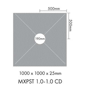 MARMOX READY TO TILE - OVER SHOWER BASE 1000X1000MM - CENTRE DRAIN