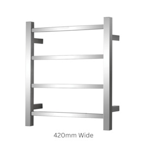 4 BAR SQUARE HEATED TOWEL RAIL DN 500H*420W*120D- CHROME
