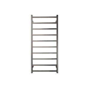 TRANQUILLITY JERSEY 10 BAR SQUARE HEATED TOWEL WARMER 1340H*620W*120D - BRUSHED GUNMETAL