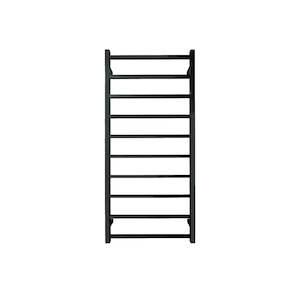 TRANQUILLITY JERSEY 10 BAR SQUARE HEATED TOWEL WARMER 1340H*620W*120D - BLACK