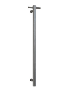 Single Bar Round Square: 12V ZEPHYR ROUND VERTICAL SINGLE HEATED TOWEL BAR | 900MM | 2 COLOURS