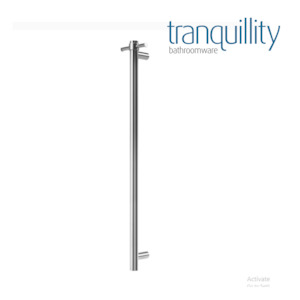 TRANQUILLITY ROUND VERTICAL HEATED TOWEL BAR 1000MM | POLISHED STAINLESS