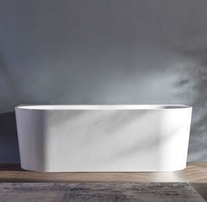 1500MM ZEPHYR OVAL BACK TO WALL BATH DN (ONLINE ONLY)