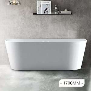 1700MM OVAL FREESTANDING BACK TO WALL BATH (ONLINE ONLY)