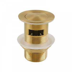 32MM SOLID BRASS BASIN POP UP WASTE WITH OVERFLOW - BRUSHED BRASS