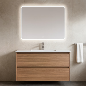 Vanities: ROSEWOOD WALL HUNG VANITY | 900MM | PLYWOOD