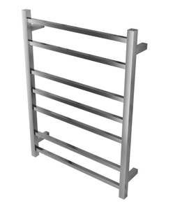 Products: 7 BAR SQUARE HEATED TOWEL RAIL DN 800H*600W*120D- BRUSHED NICKEL