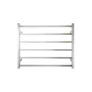 6 BAR 800MM WIDE SQUARE HEATED TOWEL RAIL 600H*800W*120D BC- CHROME