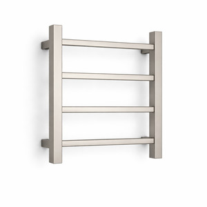 4 BAR SQUARE HEATED TOWEL RAIL DN 500H*420W*120D- BRUSHED NICKEL