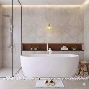 1370MM OVAL FREESTANDING BATH - WHITE (ONLINE ONLY)