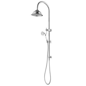 Shower Slides And Shower Sets: BORDEAUX HERITAGE SHOWER RISER COLUMN | RAIN HEAD & TELEPHONIC HANDHELD | 4 FINISHES