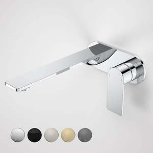 Bath Spouts And Mixers: Caroma Urbane® II 220mm Wall Basin / Bath Mixer - Round or Square Cover Plate