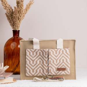 Hand Bags: Walnut Weave Canvas Tote Bag