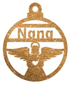 Christmas decoration: Angel Christmas Decoration - Personalised in any name