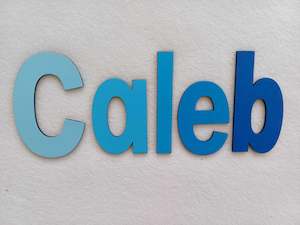 Caleb - small letters suitable for a door.