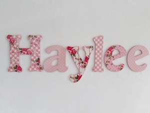 Made To Order Names 10cm High For The Uppercase Letters 6 Per Letter: Floral letters - Made to order - 10cm high for the uppercase letter with proportionate lowercase letters.