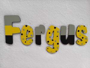 Door name: Fergus - small letters suitable for a door.