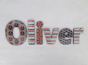 Made To Order Names 10cm High For The Uppercase Letters 6 Per Letter: Nautical letters - Made to order - 10cm high for the uppercase letter with proportionate lowercase letters.