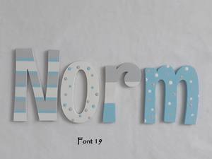 Made To Order Names 10cm High For The Uppercase Letters 6 Per Letter: Personalised Names - 10cm high for the uppercase letter - Norm design and colour.