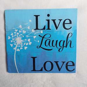 Fathers Day Signs: Live Laugh Love - Rustic wall art