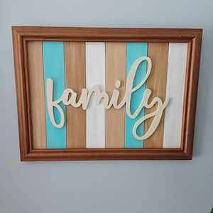 Family - Framed wall art.