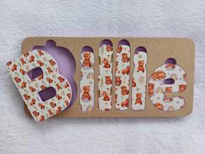 Name Puzzles Made To Order: Personalised Name Puzzle - Made to order - Billie design.