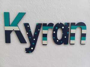 8 Names Suitable For Doors: Kyran - small letters suitable for a door.