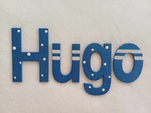 8 Names Suitable For Doors: Hugo- small letters suitable for a door.