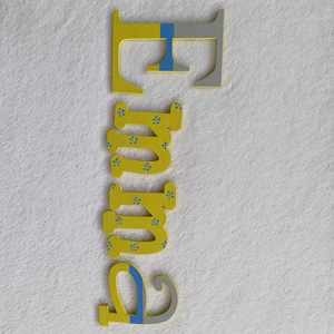 8 Names Suitable For Doors: Emma - small letters suitable for a door.