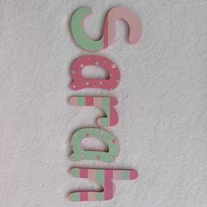 8 Names Suitable For Doors: Sarah - small letters suitable for a door.