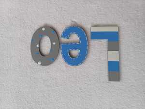 8 Names Suitable For Doors: Leo - small letters suitable for a door.