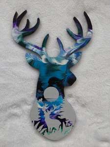 Kiwiana: Stag head wall art.
