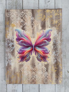 Miscellanous In Stock Items: Mixed Media Butterfly Canvas