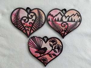 Set of 3 kiwiana wall decor hearts